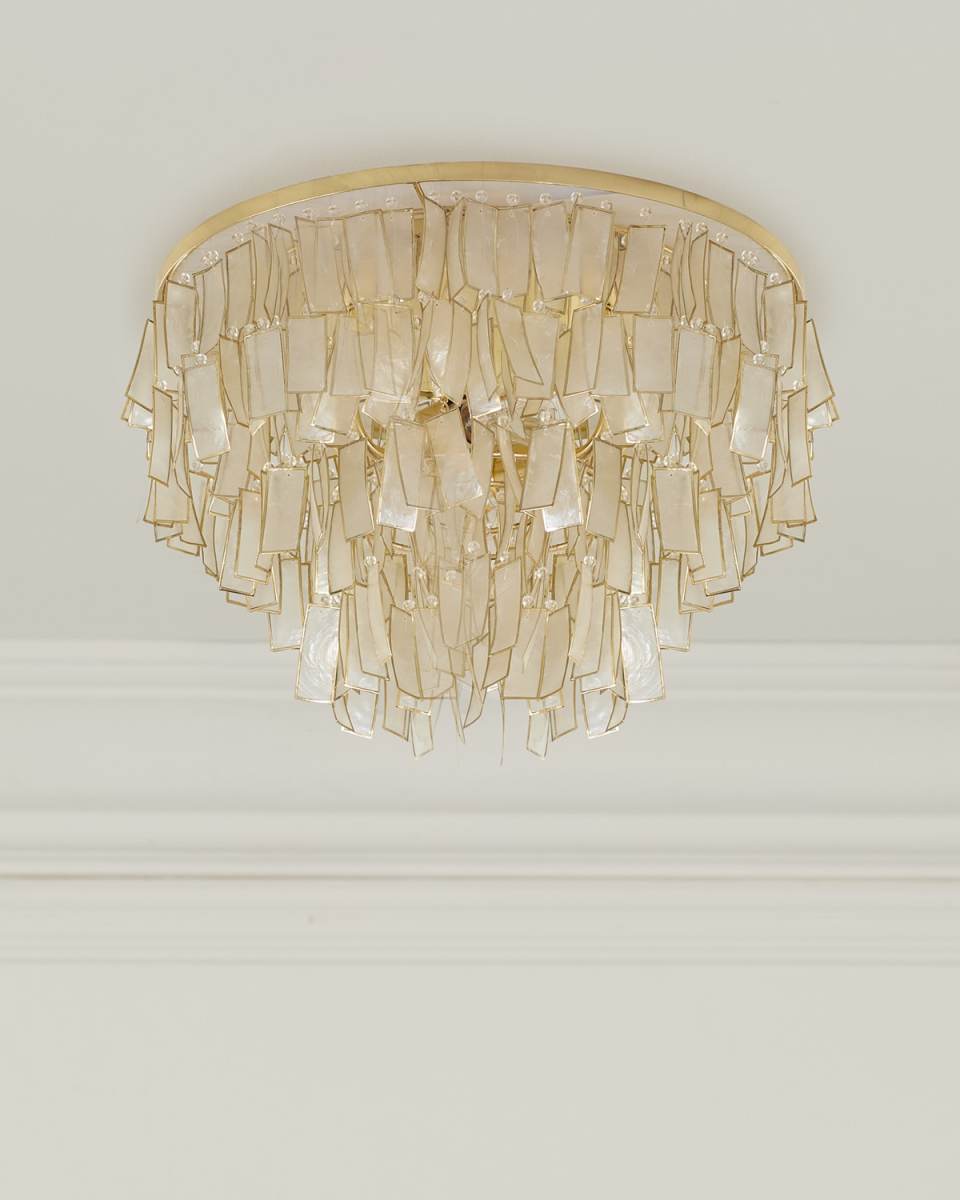 Melissa 18" 2-Light Capiz Shell Flush Mount
